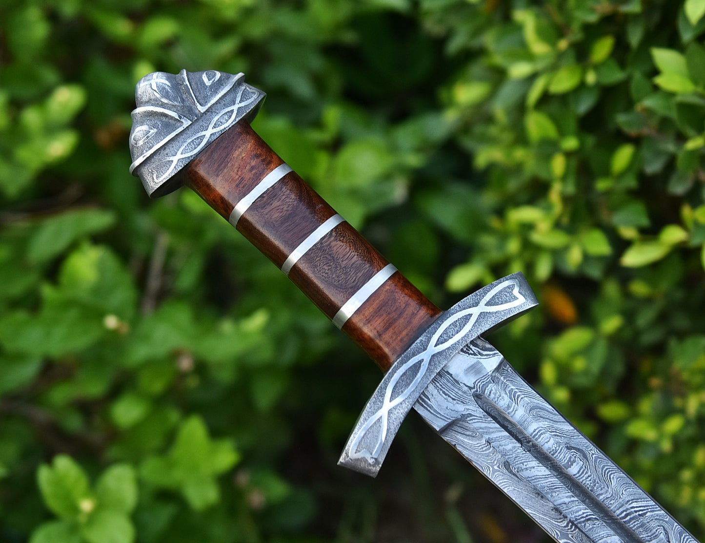 Viking Sword – Hand-Forged Norse Warrior Blade with Leather-Wrapped Grip