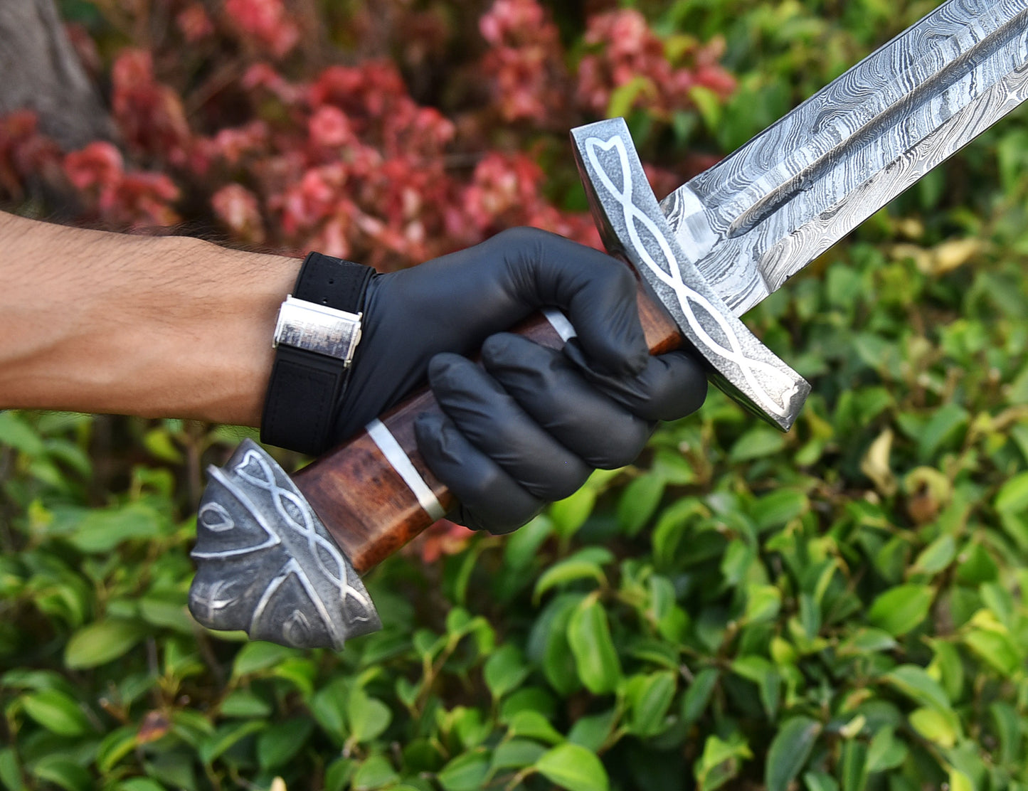 Viking Sword – Hand-Forged Norse Warrior Blade with Leather-Wrapped Grip