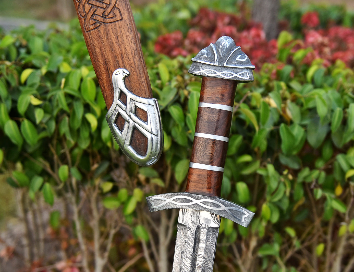 Viking Sword – Hand-Forged Norse Warrior Blade with Leather-Wrapped Grip