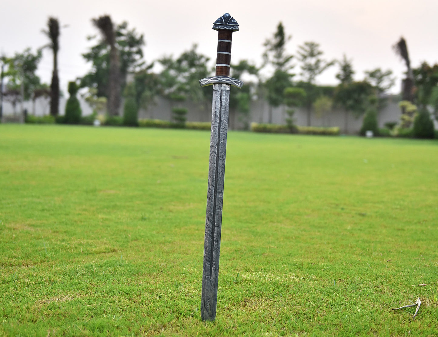 Viking Sword – Hand-Forged Norse Warrior Blade with Leather-Wrapped Grip