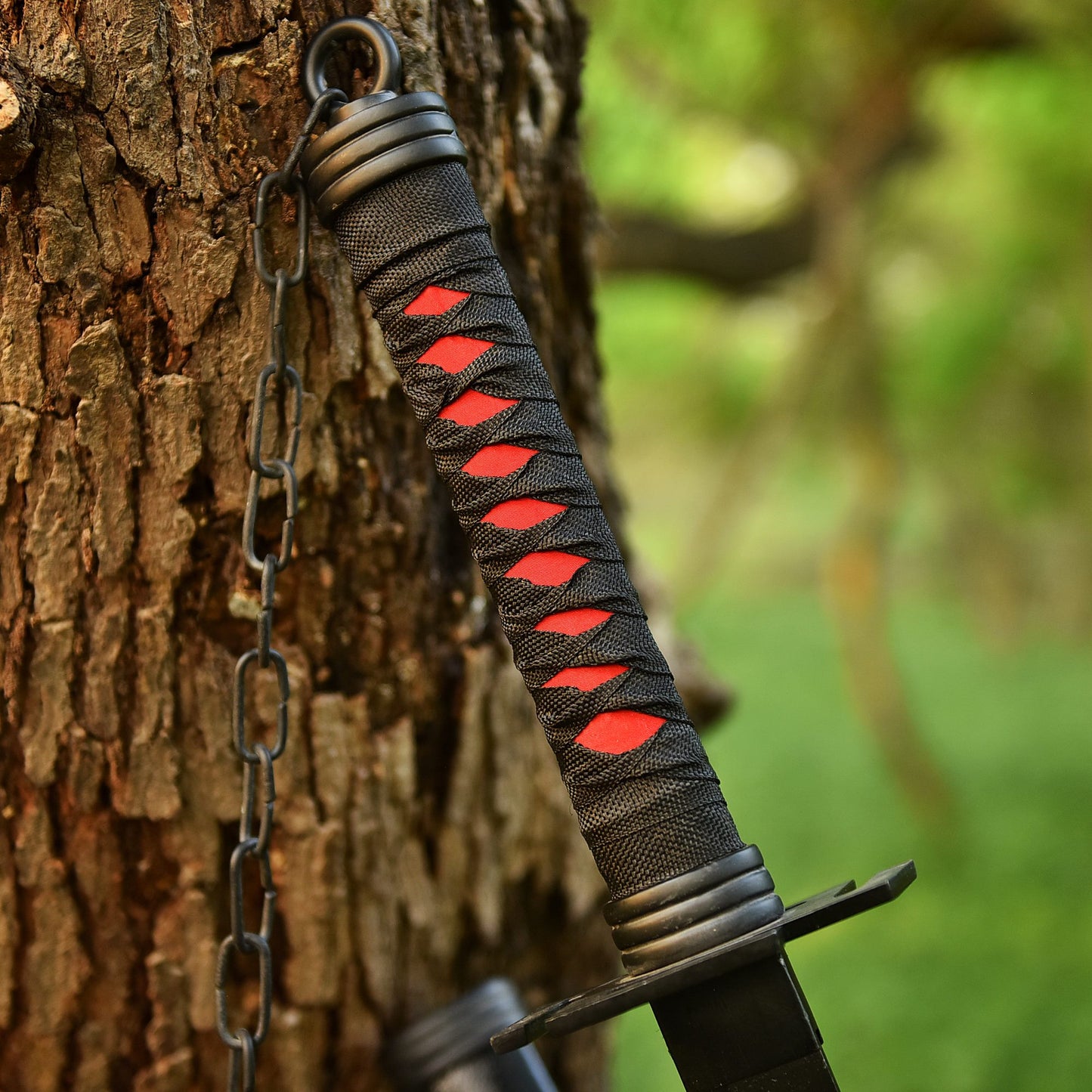 Black Powder Coated Katana – Japanese Samurai Sword with Scabbard