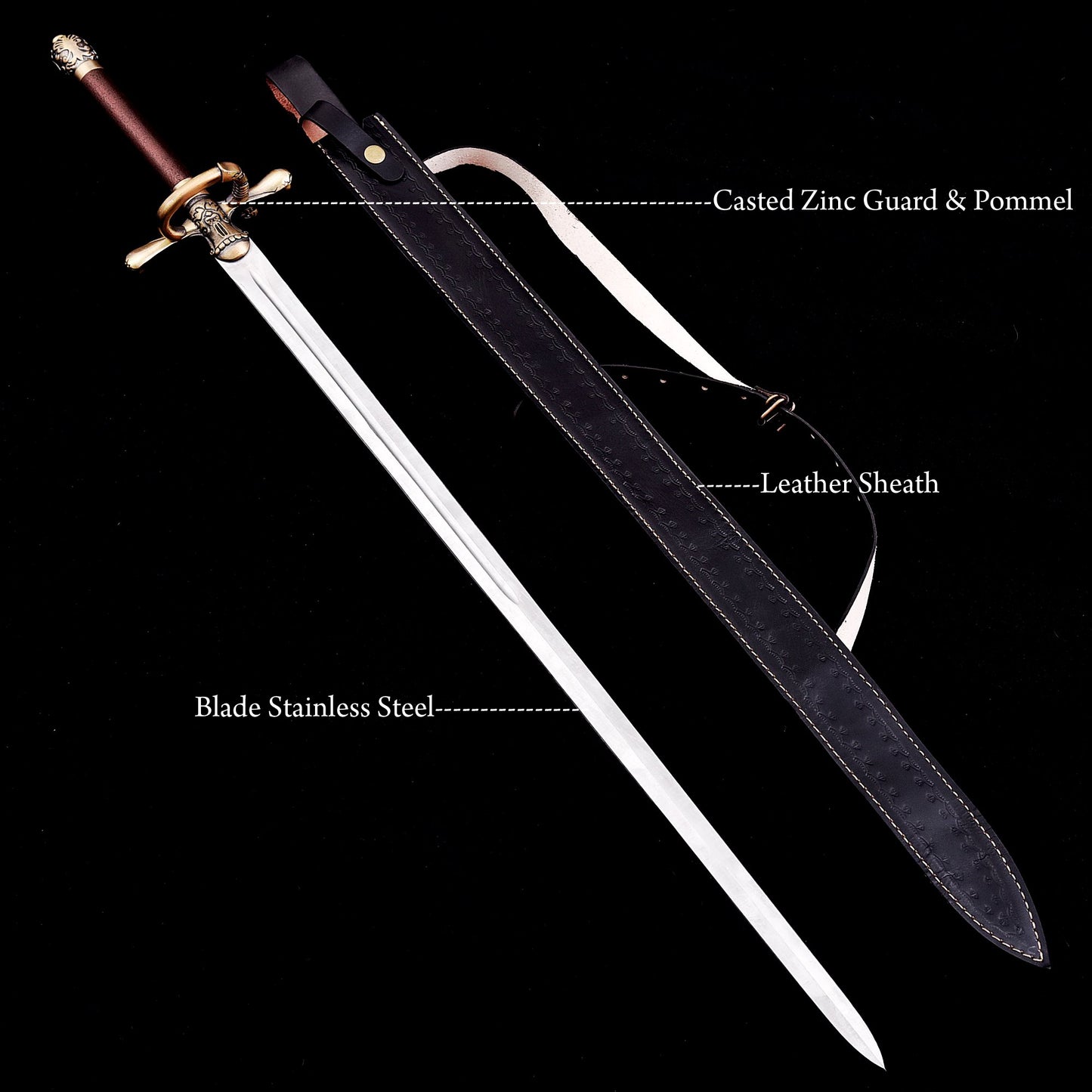Arya Stark Needle Sword – Game of Thrones Replica with Leather Sheath