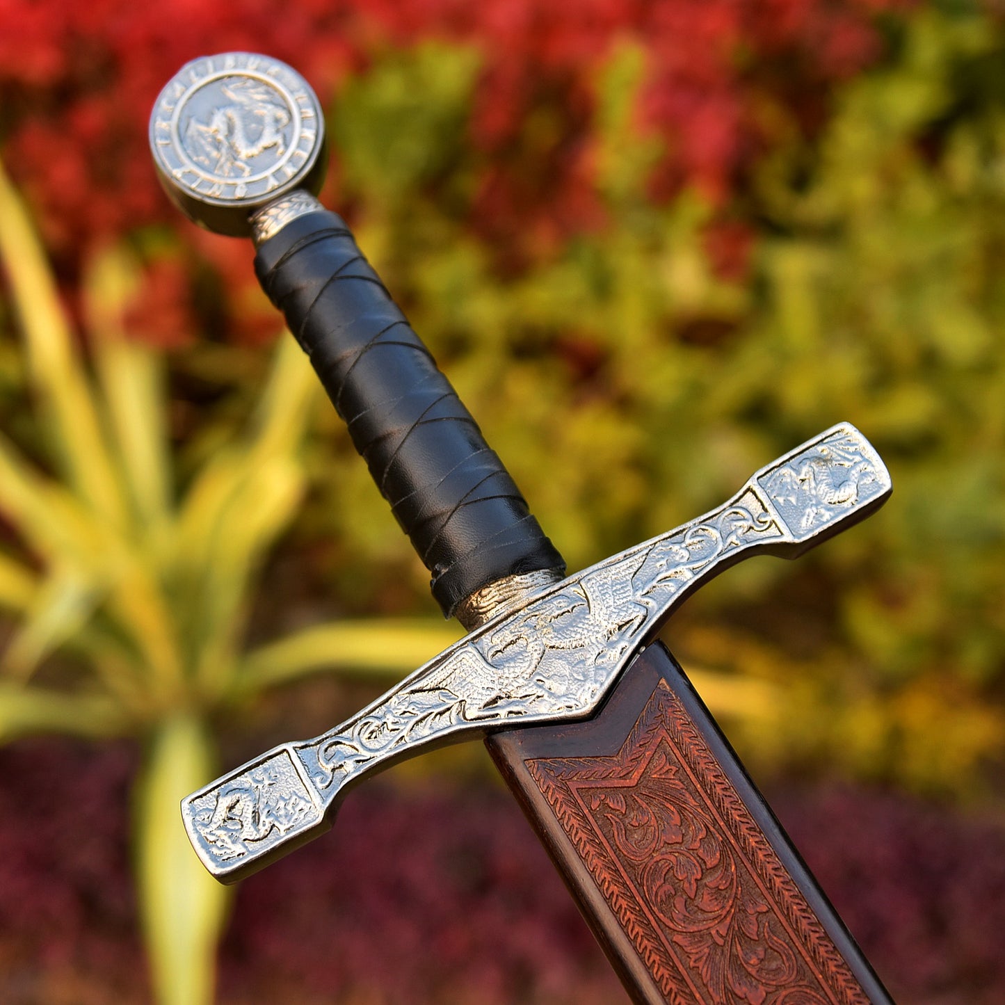 Excalibur Sword with Sheath – Legendary Medieval Blade in Premium Wooden Display Box