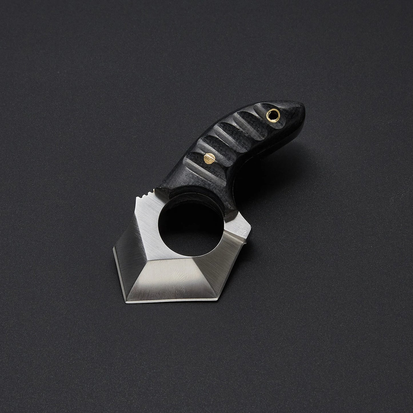 HE BLACK DRACO – Hand-Forged EDC Neck Knife with Sculpted Micarta Grip