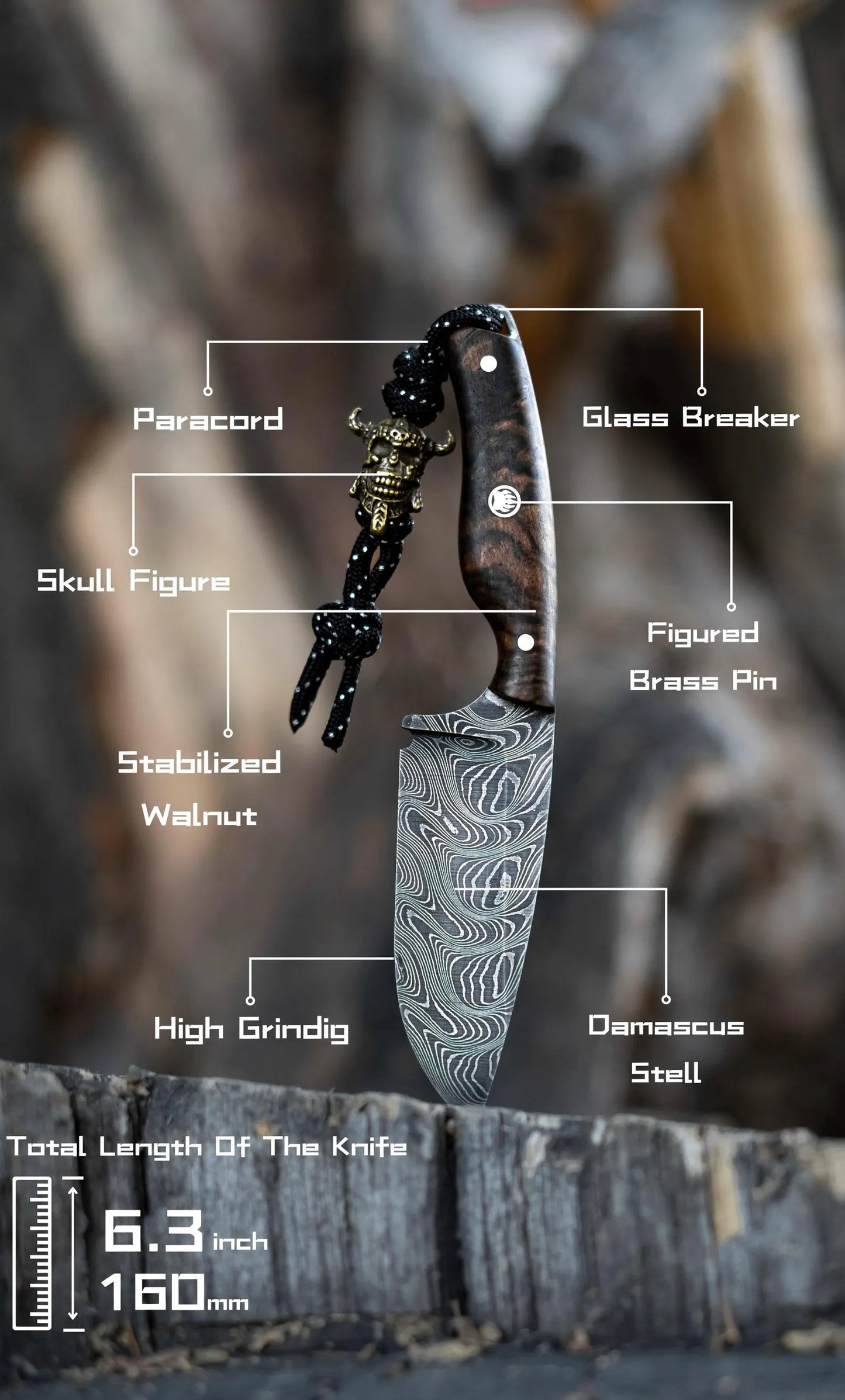 Damascus Steel Valorant-Inspired Knife – Custom Gaming Blade with Leather Sheath