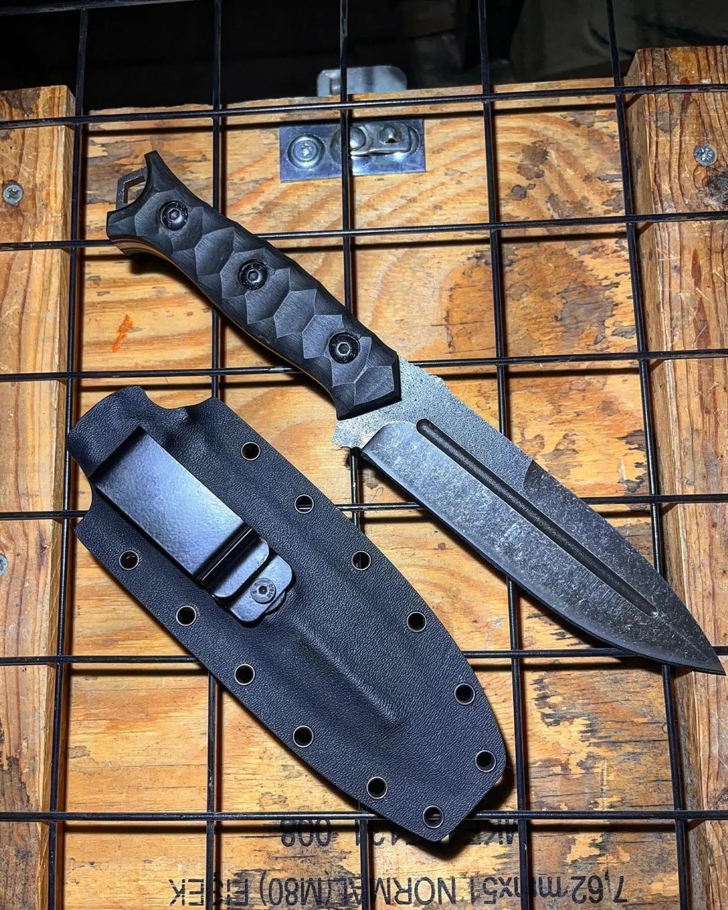 Blacksmith-Made Sleipner Tactical Knife – Compact Grip | Hunting, Camping, Survival Blade
