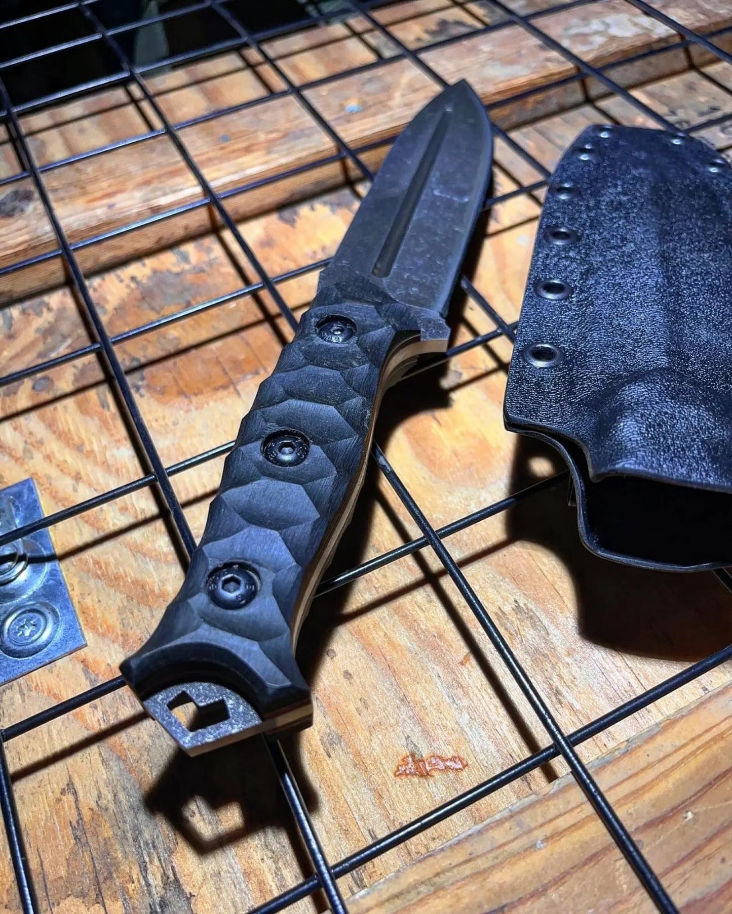 Blacksmith-Made Sleipner Tactical Knife – Compact Grip | Hunting, Camping, Survival Blade
