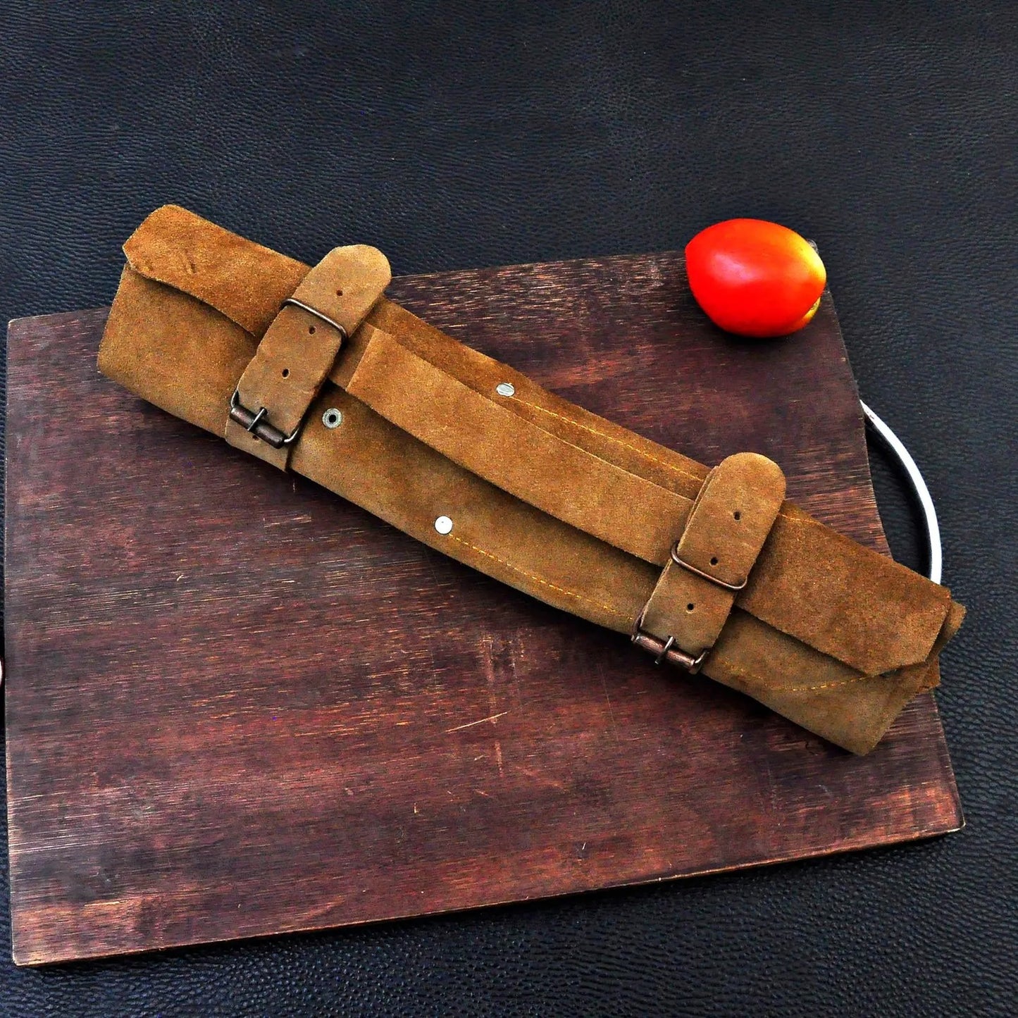 Damascus Steel Chef Knife Set – 5 Piece Kitchen Collection with Wood Handles