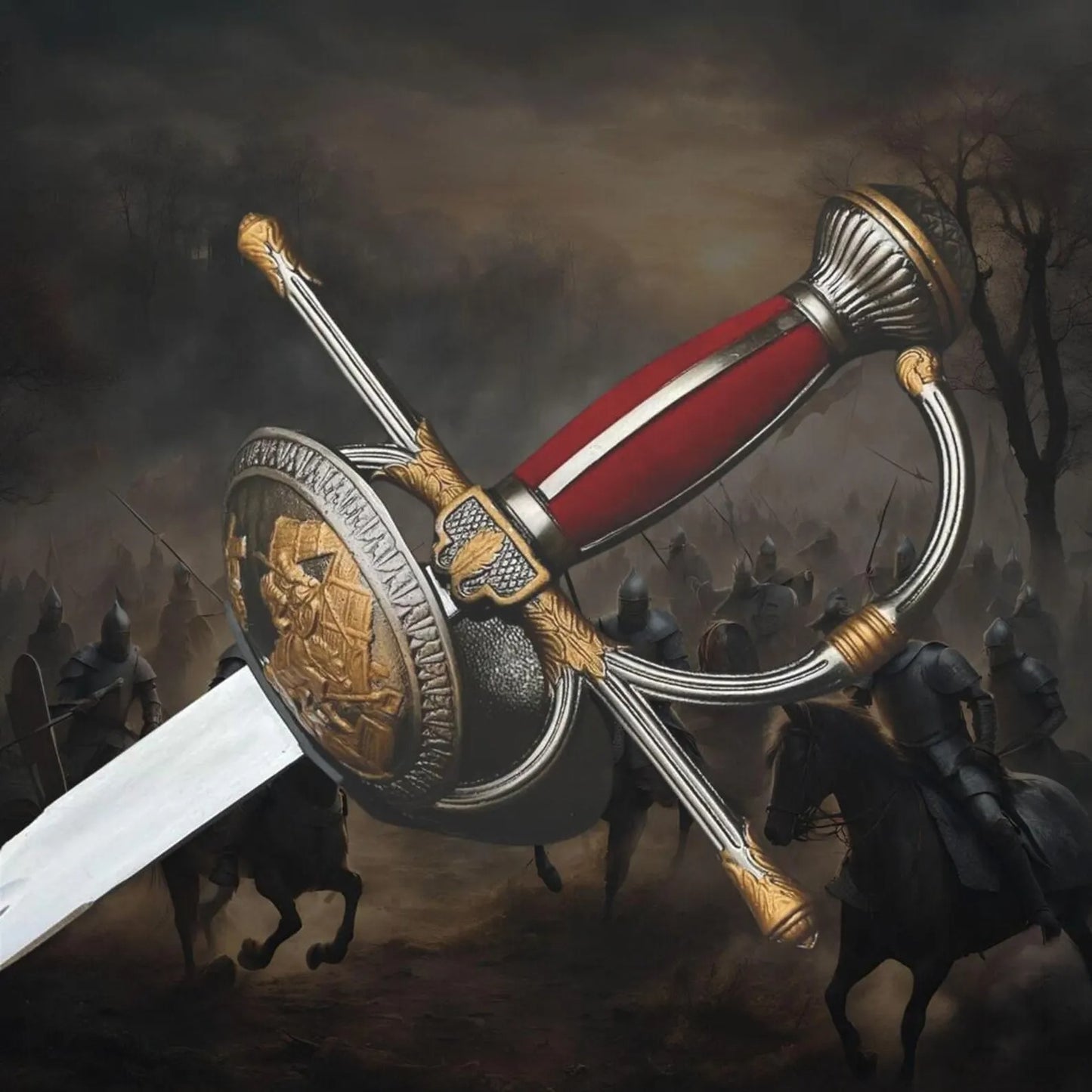 Quixote Rapier – Renaissance Spanish Musketeer Sword | Ornate European Fencing Blade with Scabbard