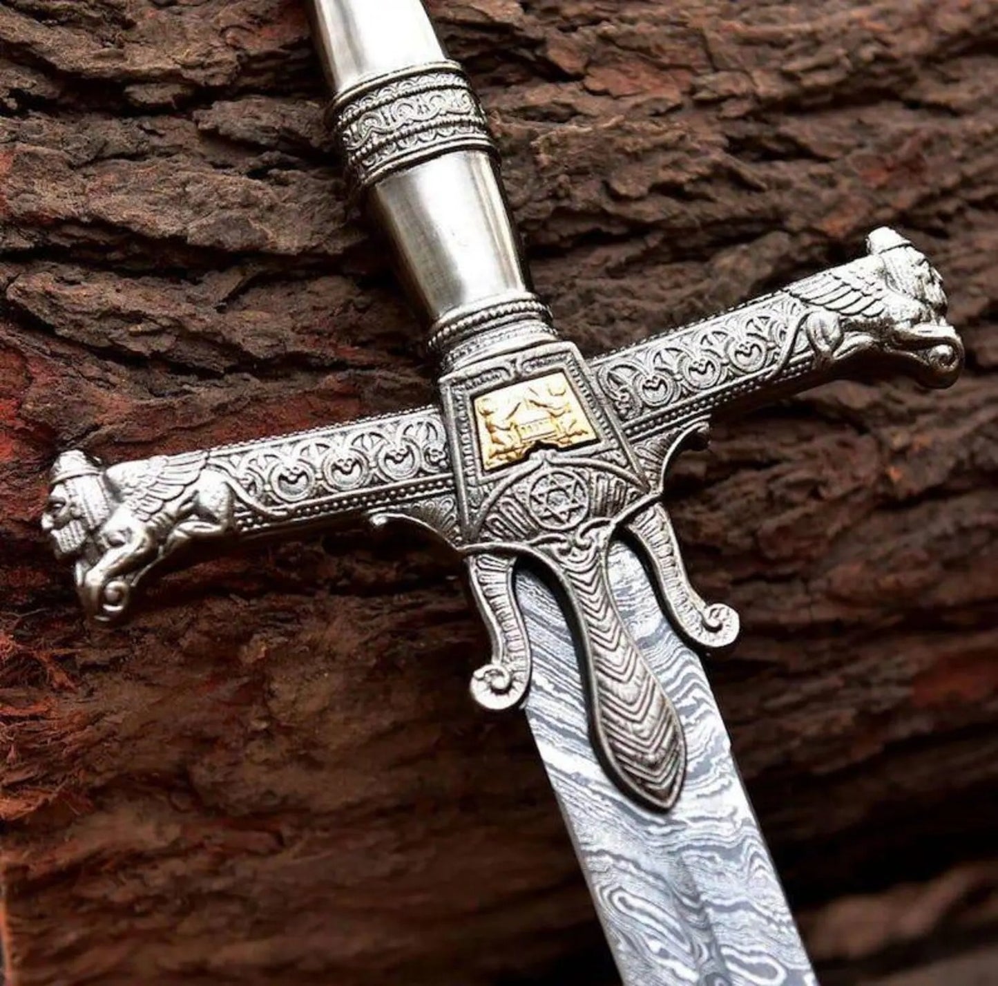 Damascus Steel King Solomon Sword – Biblical Ceremonial Sword