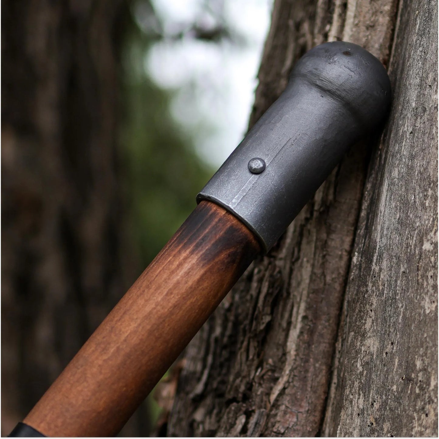 Viking Double-Headed Battle Axe – Norse Knotwork Engraving & Hardwood Shaft | Two-Handed Warrior Axe