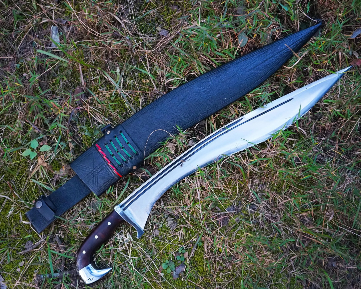 Greek Kopis Machete Knife – Handmade Jungle Blade | Oil-Quenched & Water-Tempered Edge