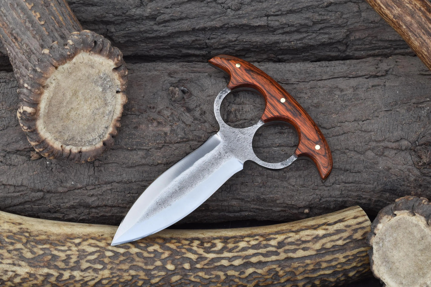 Stainless Steel Push Dagger – Compact Self-Defense Knife with T-Grip Handle