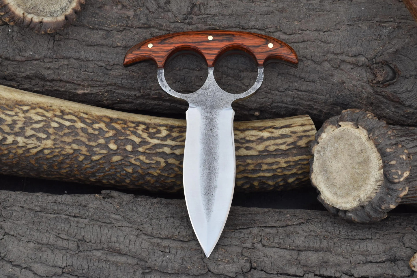 Stainless Steel Push Dagger – Compact Self-Defense Knife with T-Grip Handle