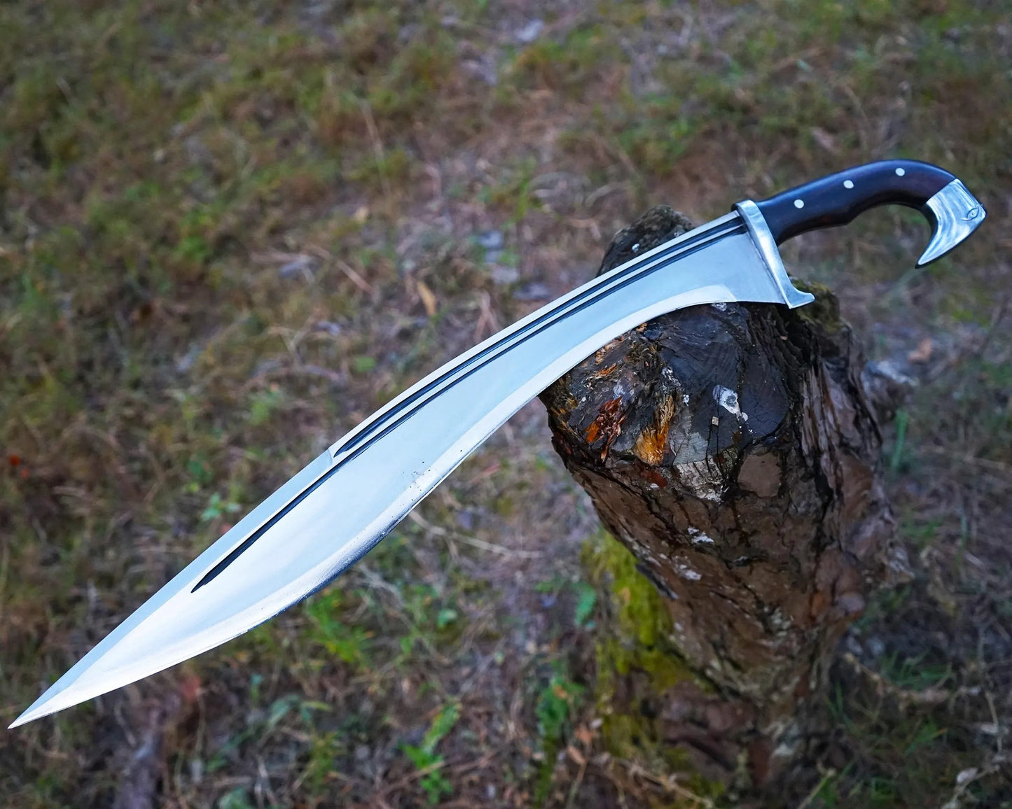 Greek Kopis Machete Knife – Handmade Jungle Blade | Oil-Quenched & Water-Tempered Edge
