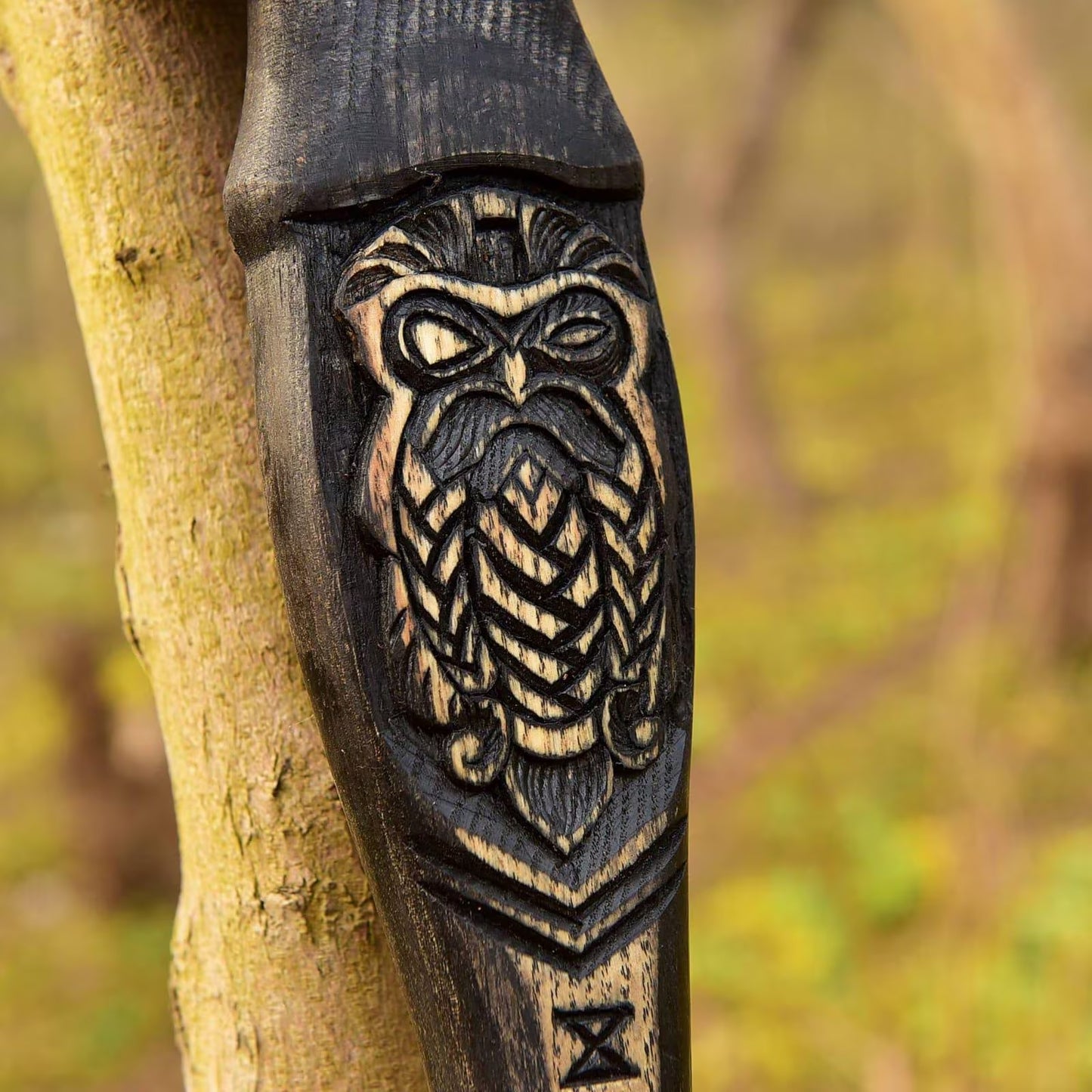 Viking Hammer – Handcrafted with Engraved Wooden Handle