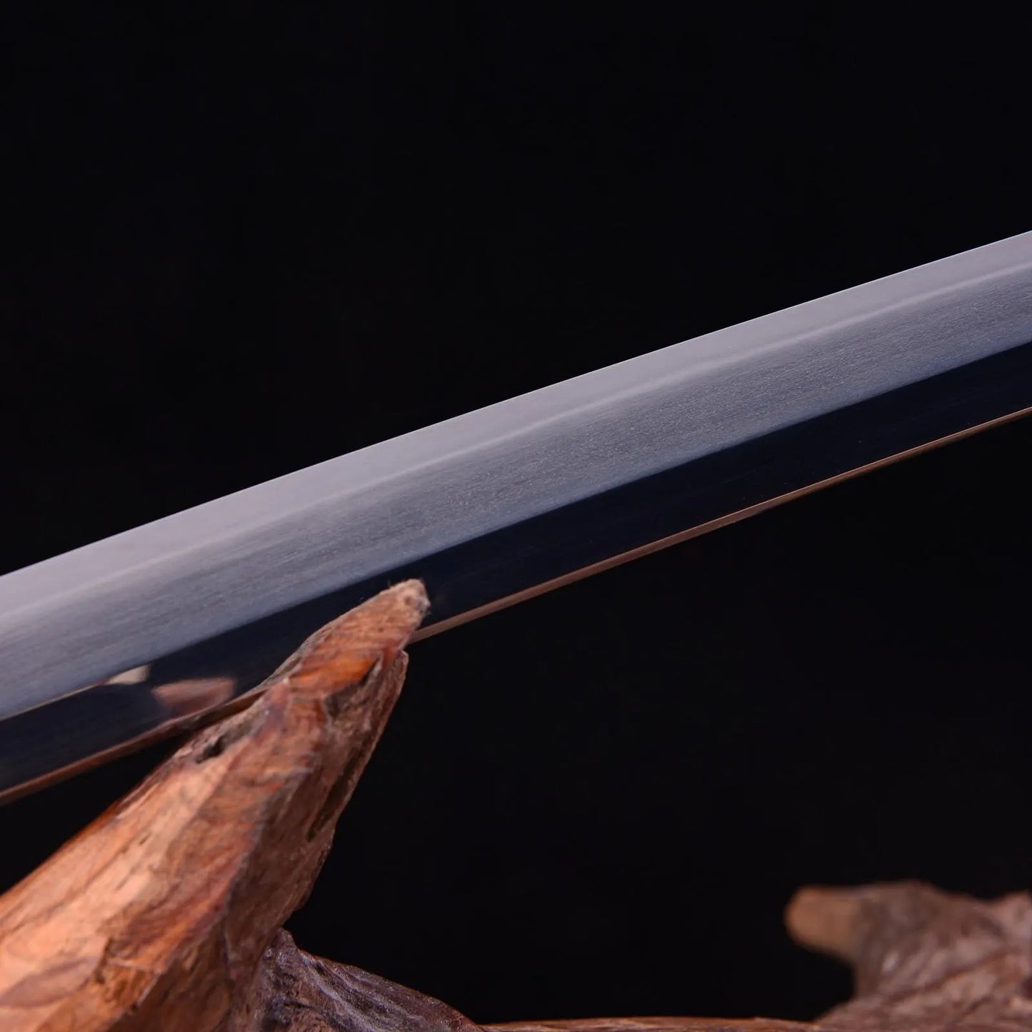 Hand-Forged Katana Sword – Golden Lacquered Scabbard, Arrow Motif Tsuba, & Blue Tsuka Ito Wrap
