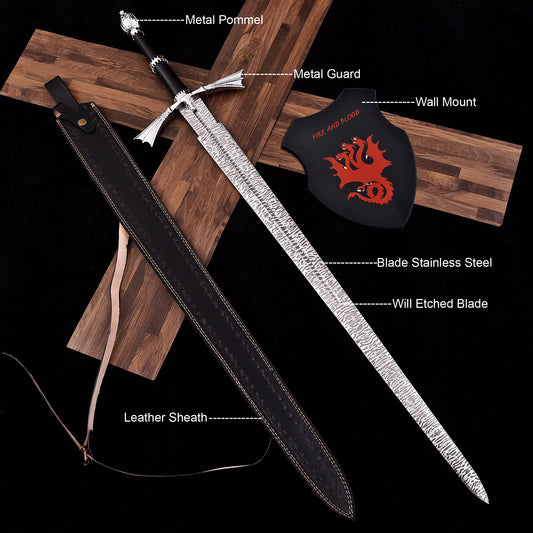 Dark Sister Sword – Targaryen Valyrian Steel Replica Inspired by House of the Dragon