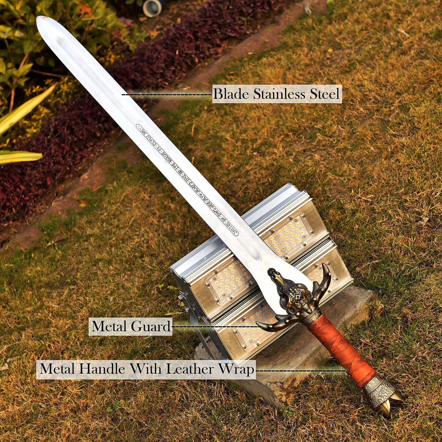 Albion Conan the Barbarian Father’s Sword  with Leather-Wrapped Grip
