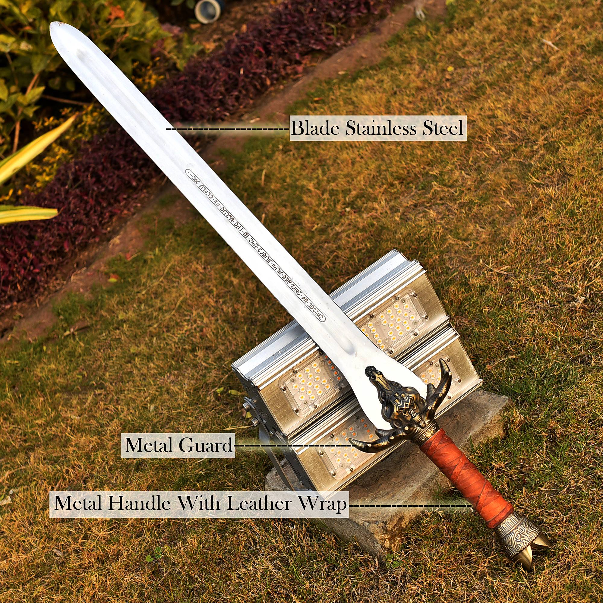 Albion Conan the Barbarian Father’s Sword  with Leather-Wrapped Grip