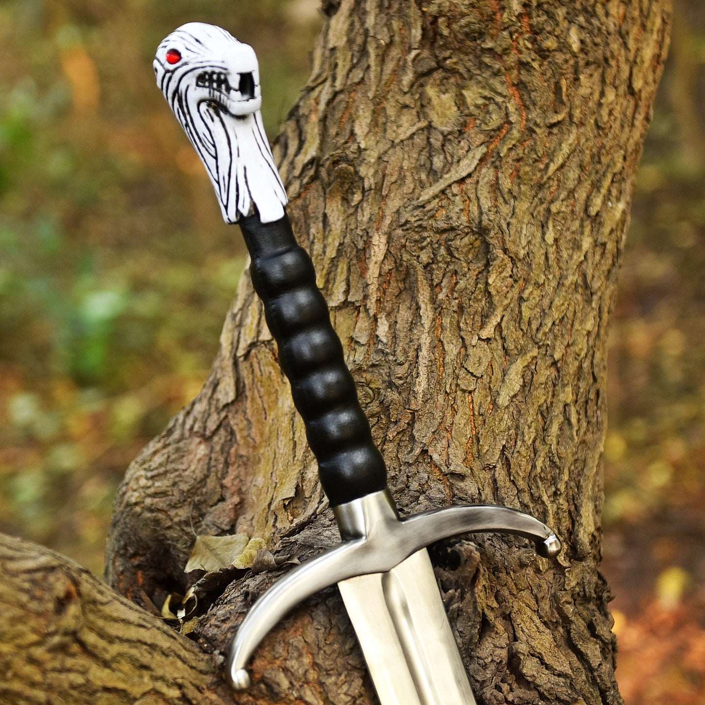 Longclaw Sword of Jon Snow with Wolf Pommel and Leather Sheath