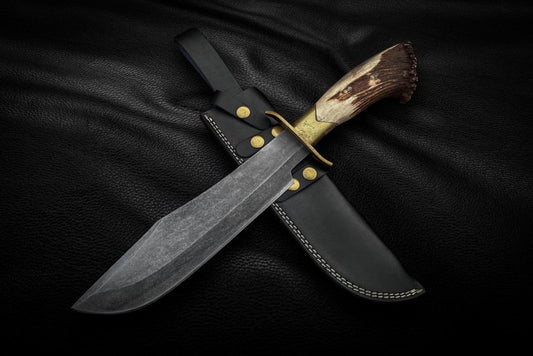 Aged Inglourious Basterds Replica Knife with Leather Sheath | Aldo Raine Knife | Movie Replica Knife | Gift for Him | Christmas Gift
