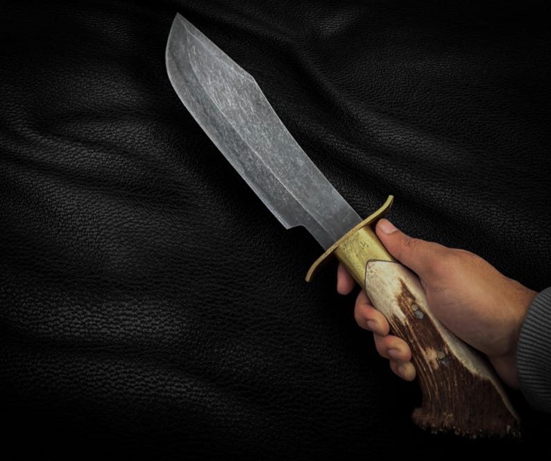Aged Inglourious Basterds Replica Knife with Leather Sheath | Aldo Raine Knife | Movie Replica Knife | Gift for Him | Christmas Gift